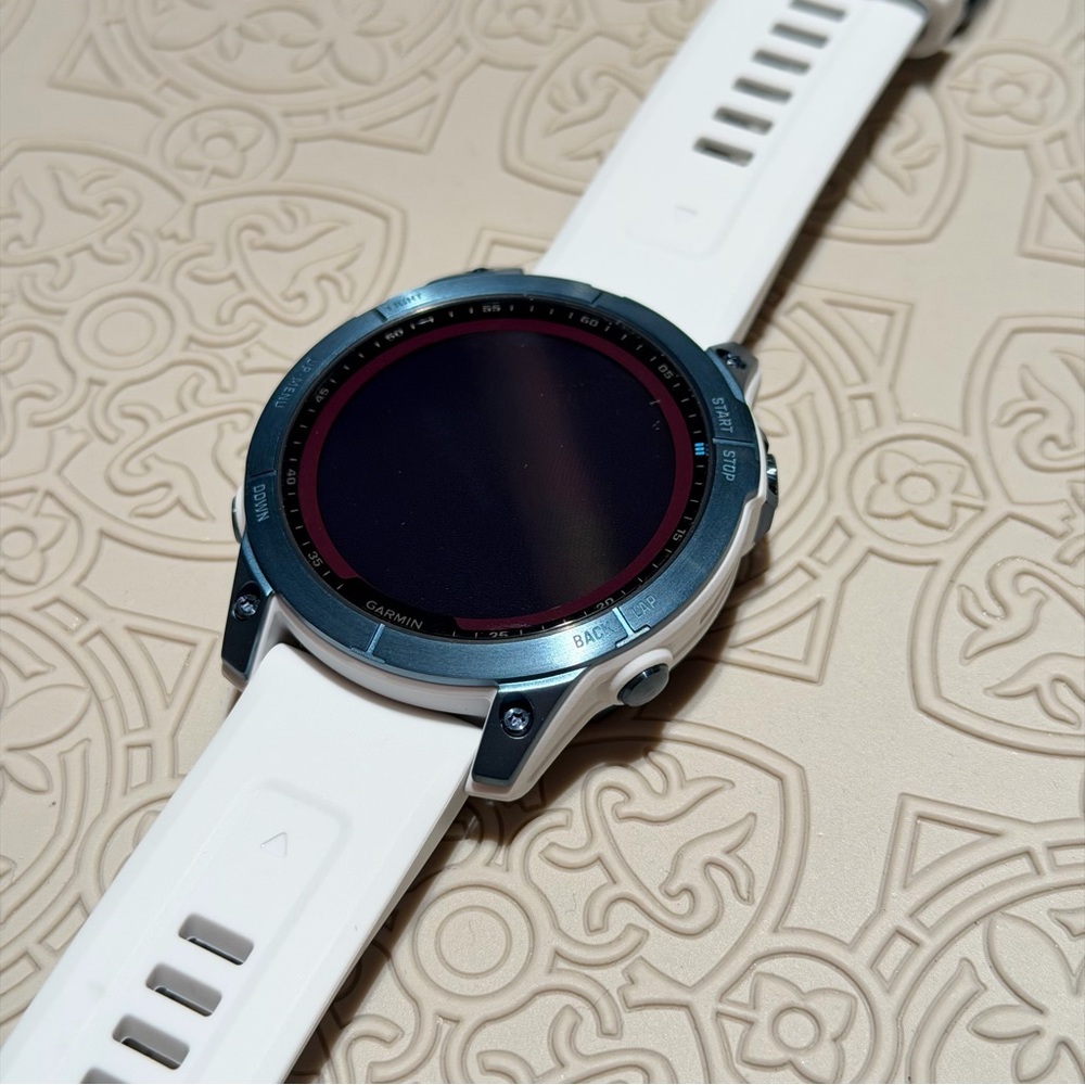 Garmin Fenix 7 Sapphire Solar White Band Adventure GPS Smartwatch - Picture 7 of 11